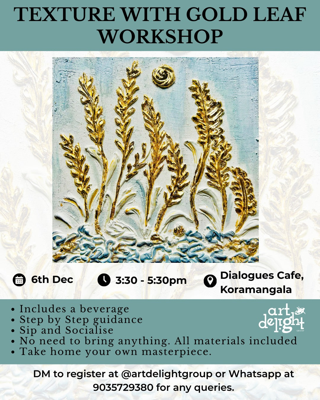 Texture Gold Leave Painting Party