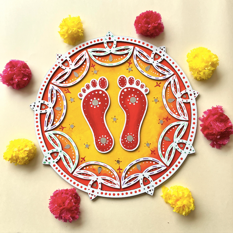 Divine Footprints Rangoli