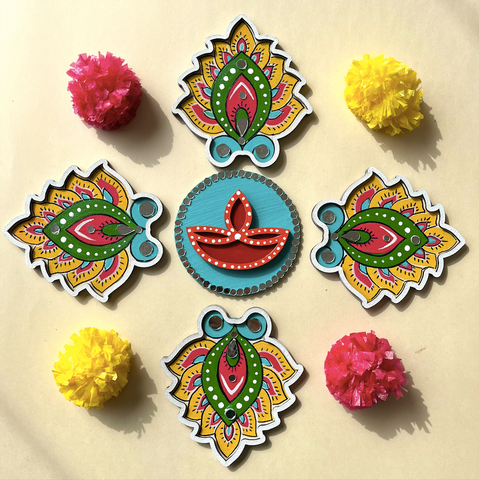 Auspicious Glow Rangoli