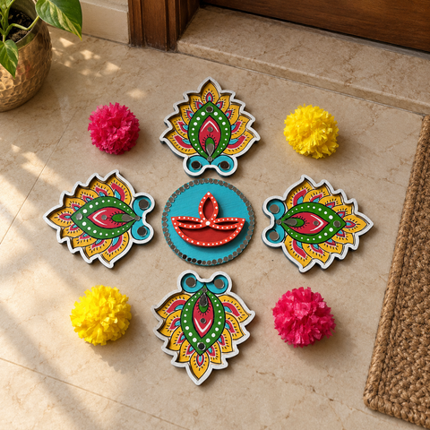 Auspicious Glow Rangoli