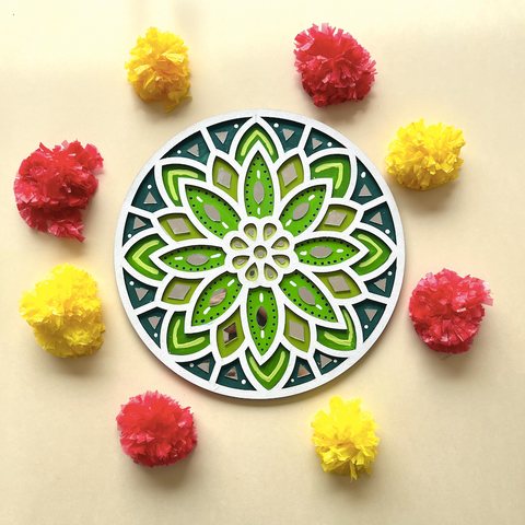 Green Harmony Rangoli