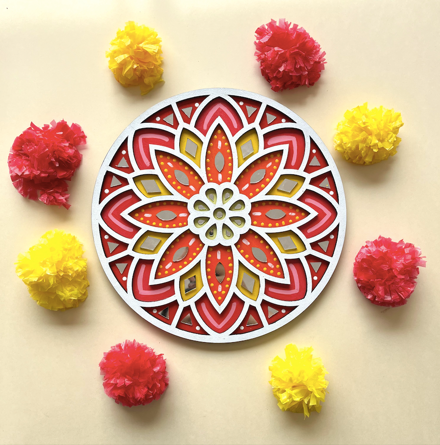 Petal Blush Rangoli