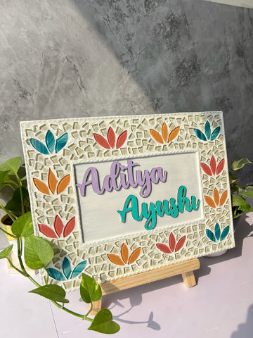 Personalised Mosaic Art NamePlate