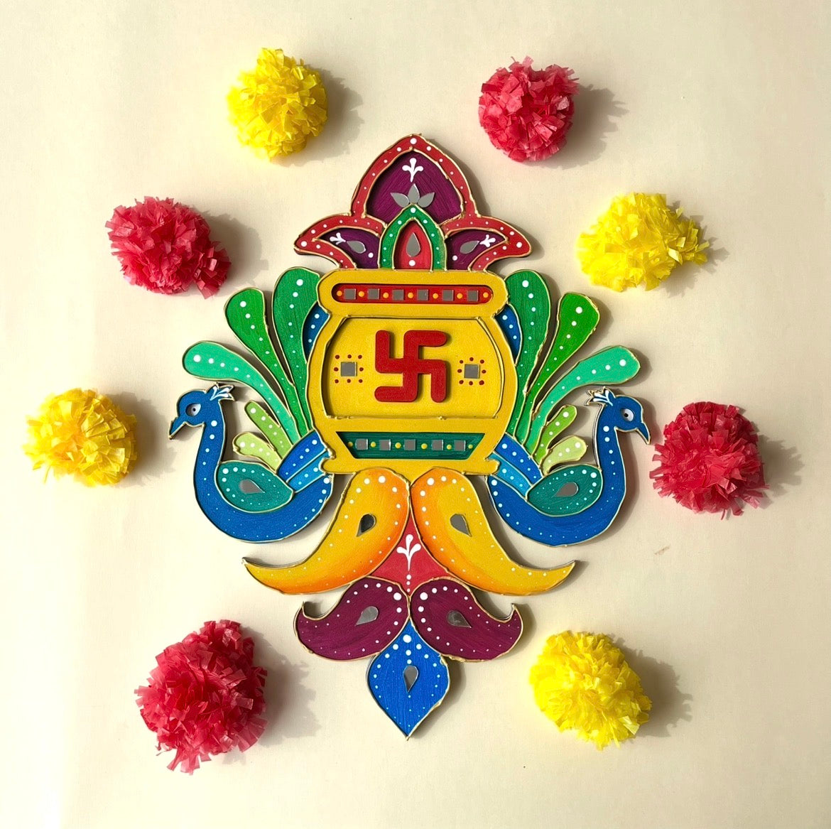 Peacock Grace Rangoli