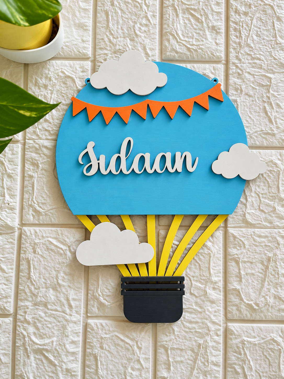 Hot air balloon NamePlate
