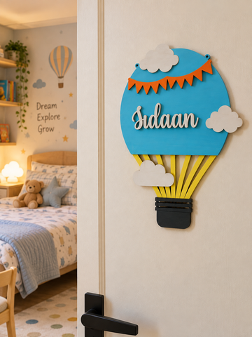 Hot air balloon NamePlate