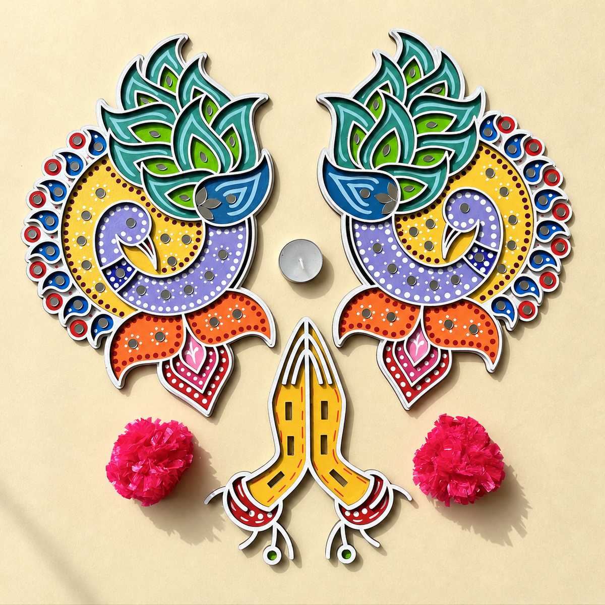 Peacock Blessings Rangoli