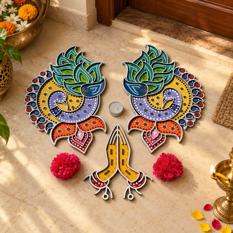 Peacock Blessings Rangoli