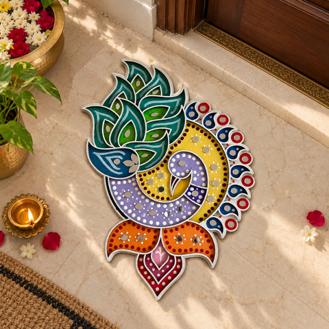 Regal Peacock Rangoli
