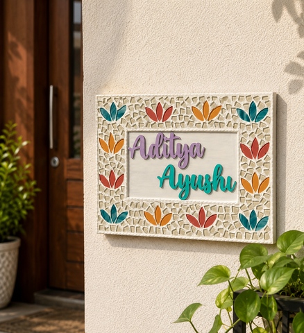Personalised Mosaic Art NamePlate
